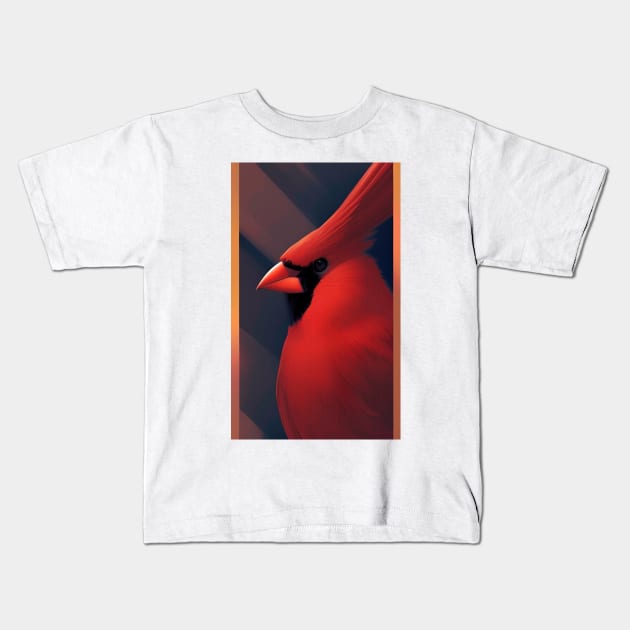 Red detailed Cardinal Kids T-Shirt by ShopSunday